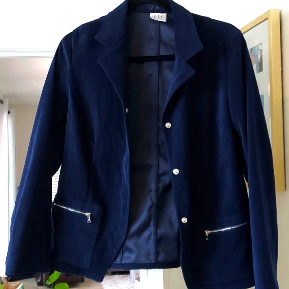 CLC Navy Blue Suede blazer